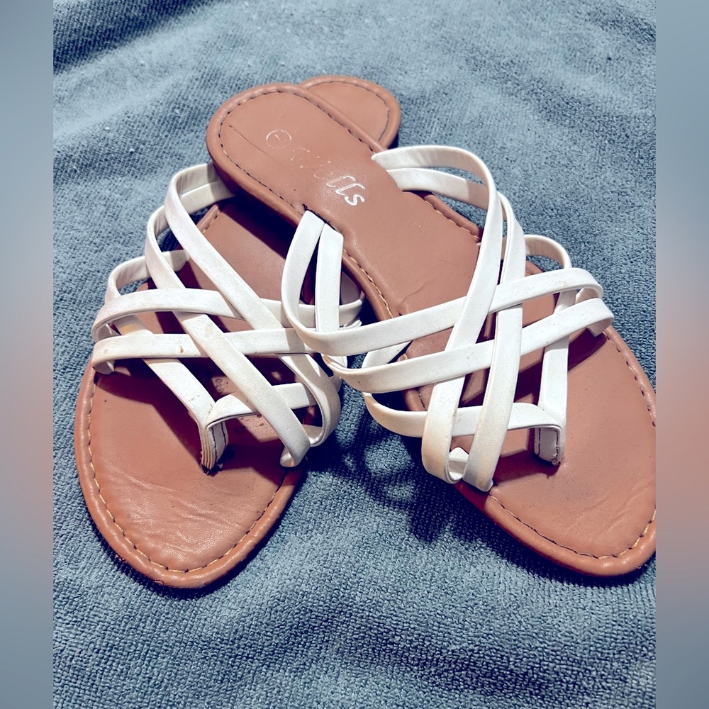White sandals